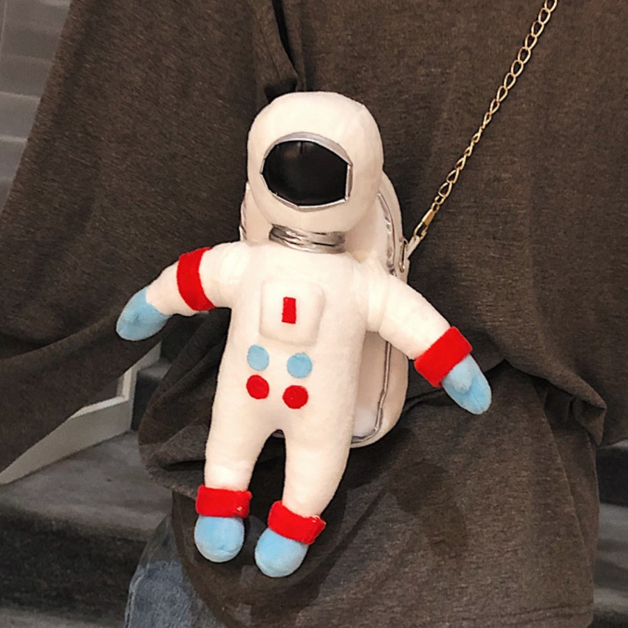 

Lovely Casual Color-lump Astronaut White Crossbody Bag