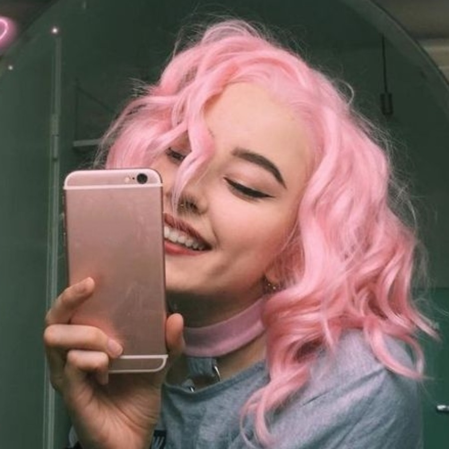 

Lovely Chic High-temperature Resistance Curly Pink Wig