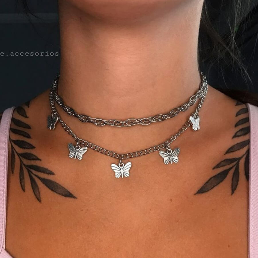 

Lovely Casual Butterfly Silver Necklace