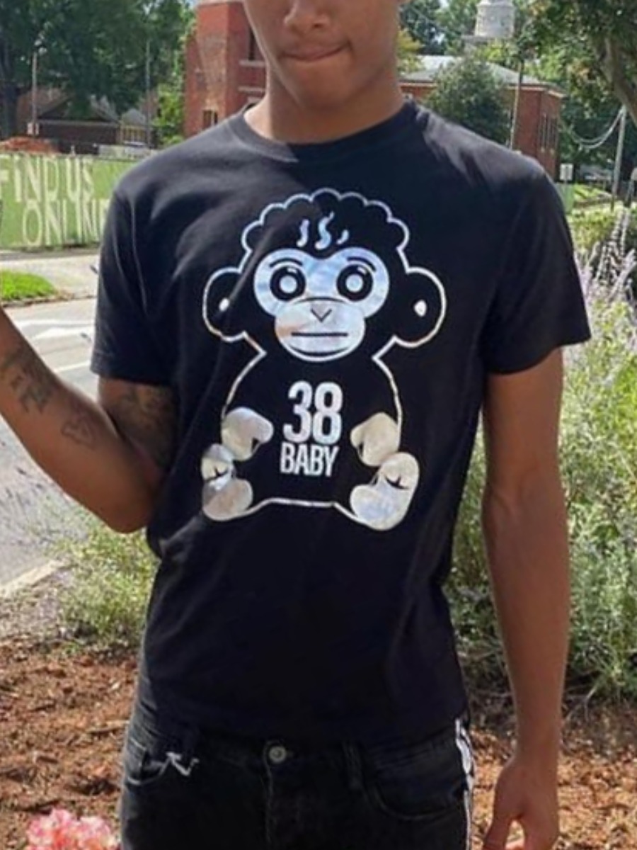 

Lovely Men Casual Letter Cartoon Print Black T-shirt