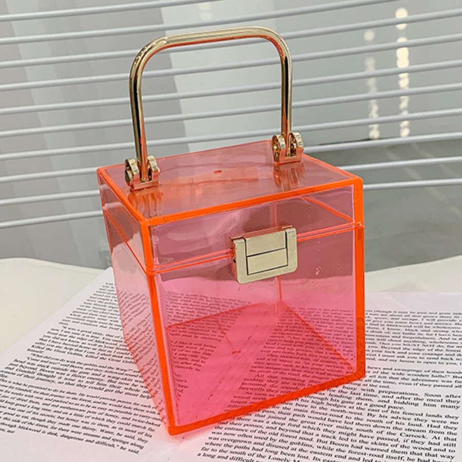 

Lovely Chic See-through Pink Crossbody Bag