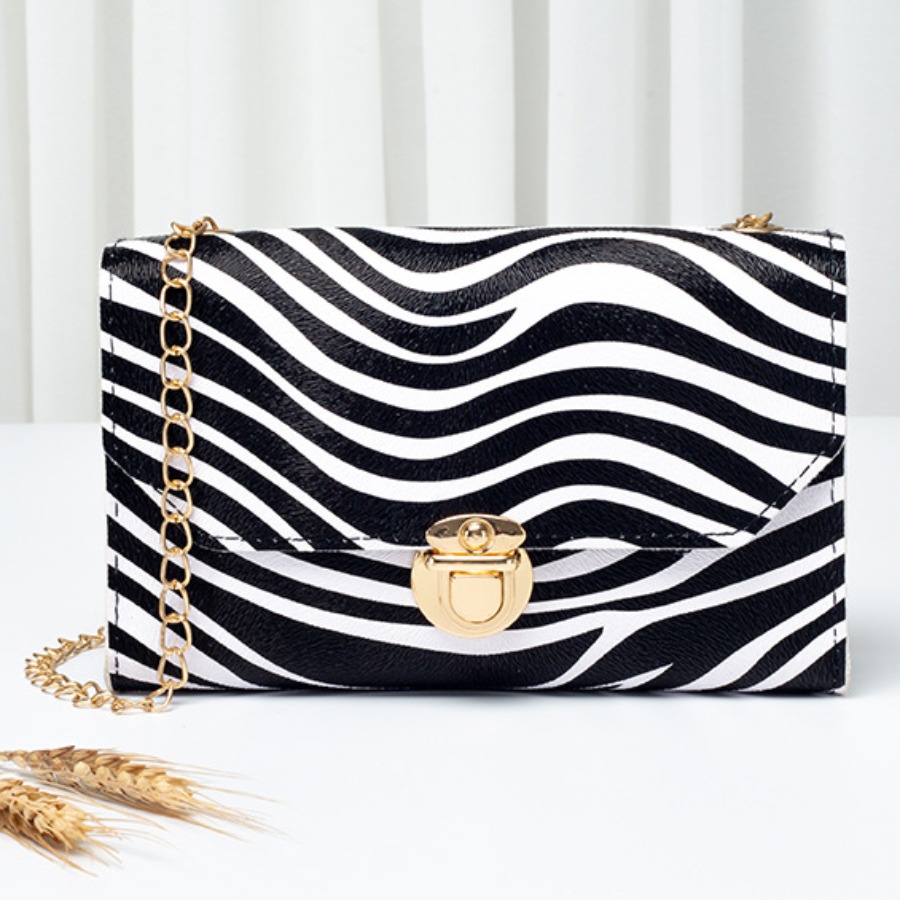 

Lovely Casual Zebra Stripe Chain Strap Crossbody Bag