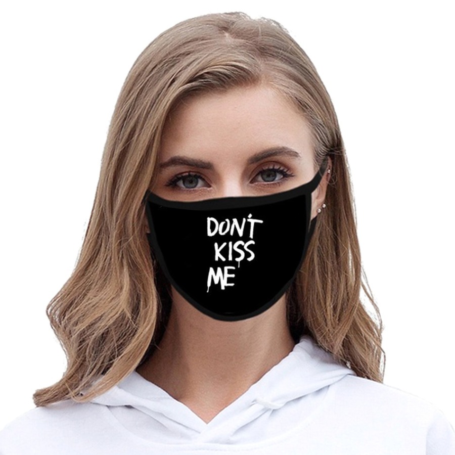 

Lovely Casual Letter Print Carbon Black Face Mask