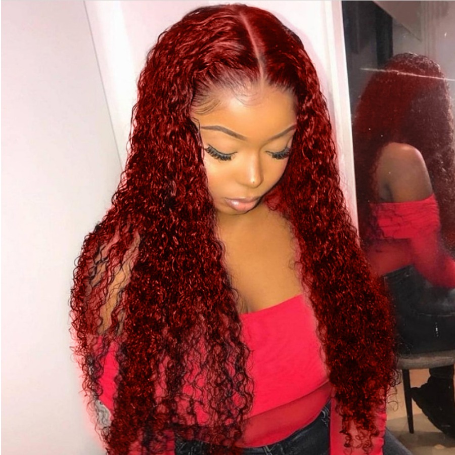 

Lovely Sweet High-temperature Resistance Wine Red Wig