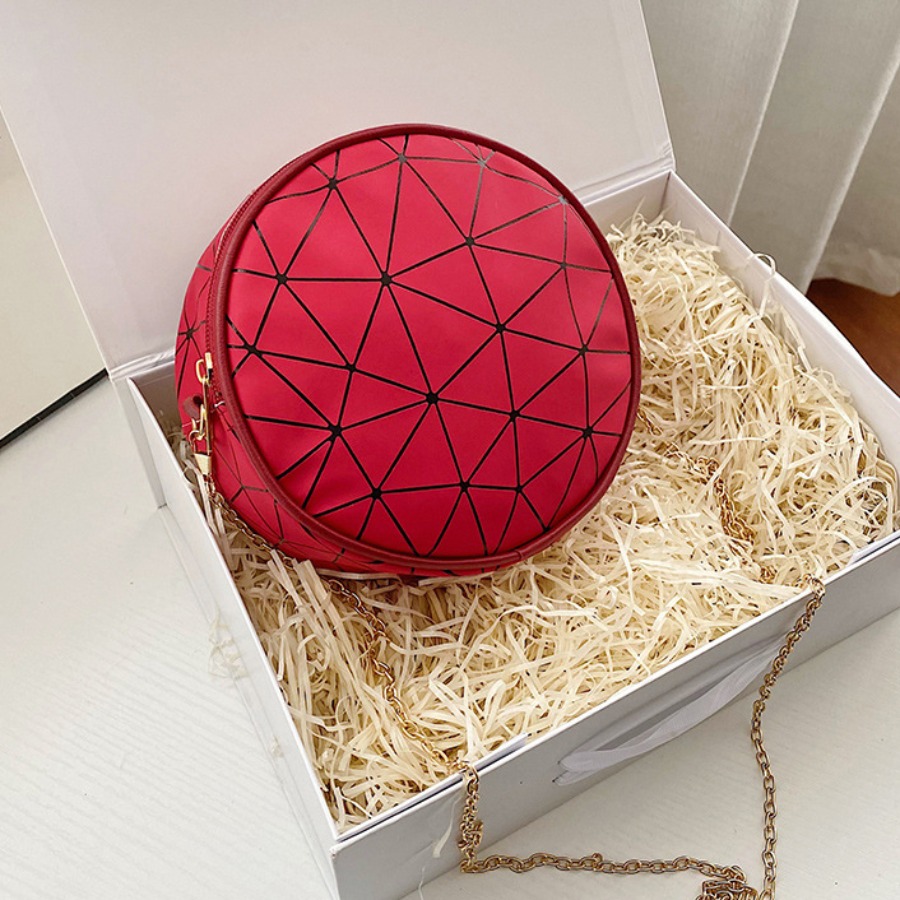

Lovely Street Geometric Print Red Crossbody Bag