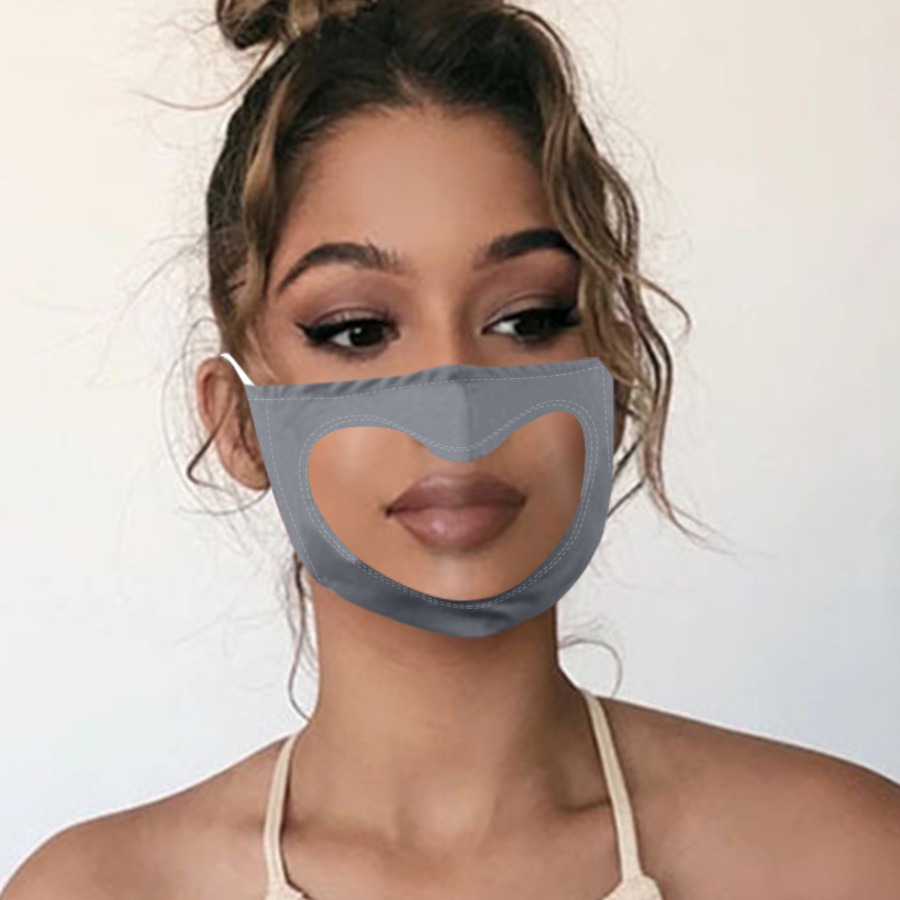 

Lovely Street See-through Grey Face Mask