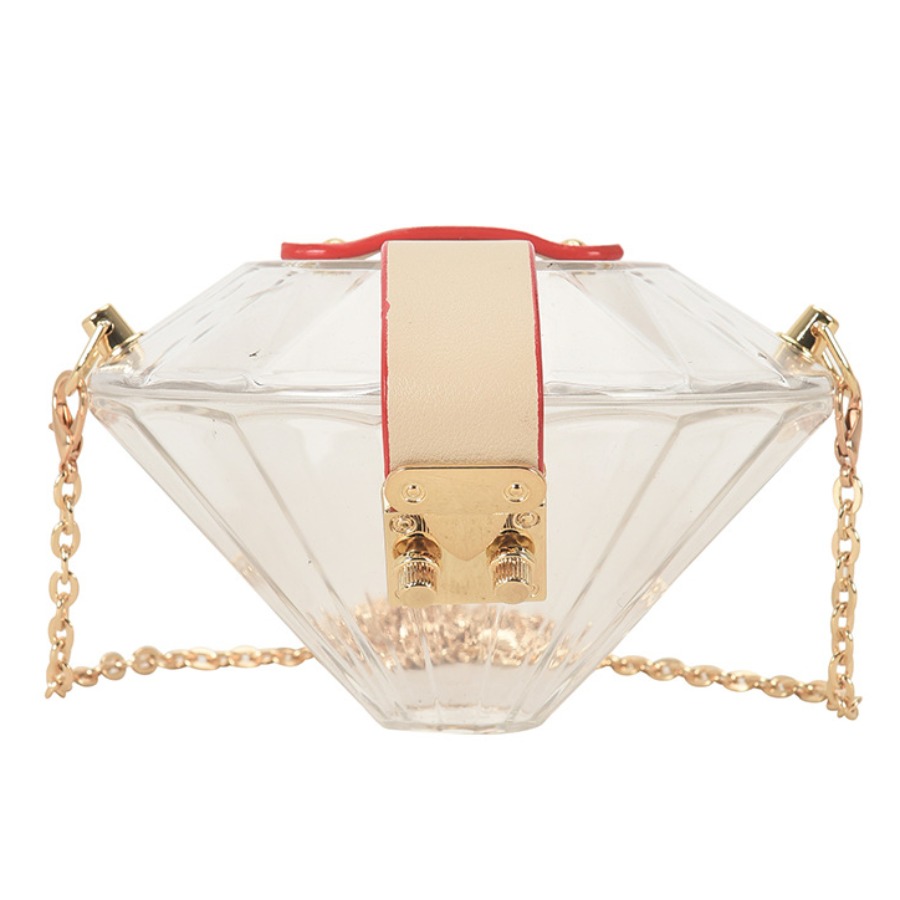 

Lovely Casual Chain Strap Clear Lucite Crossbody Bag
