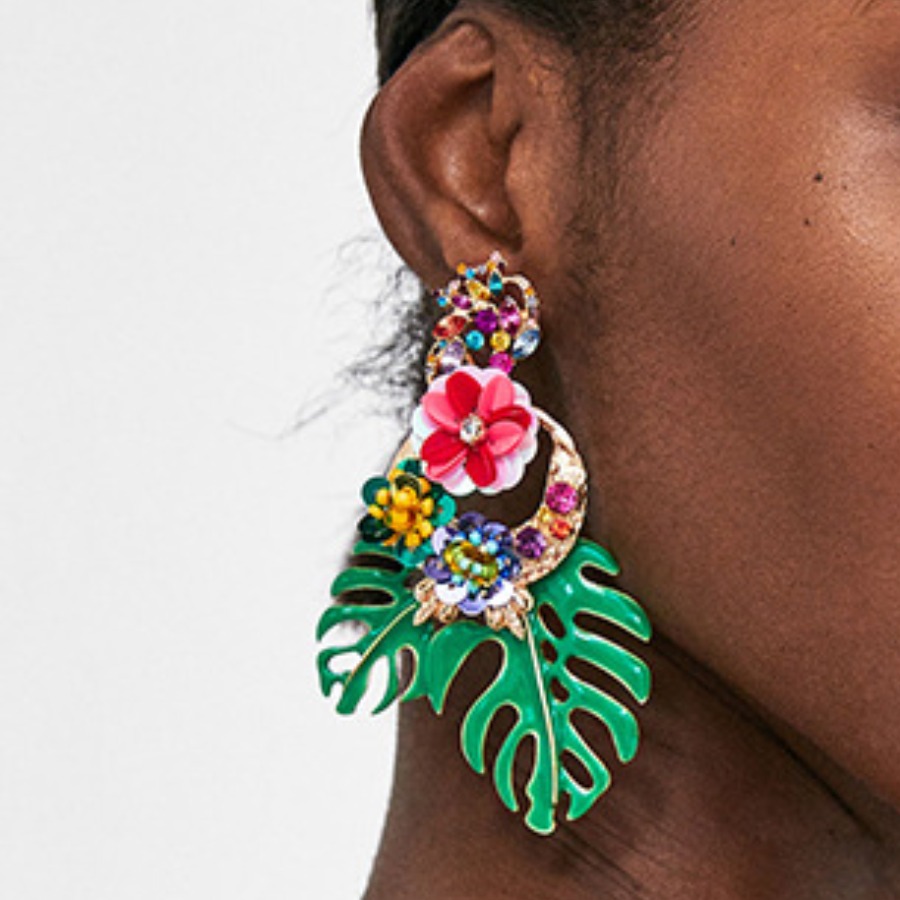 

Lovely Sweet Floral Multicolor Earring, Multi