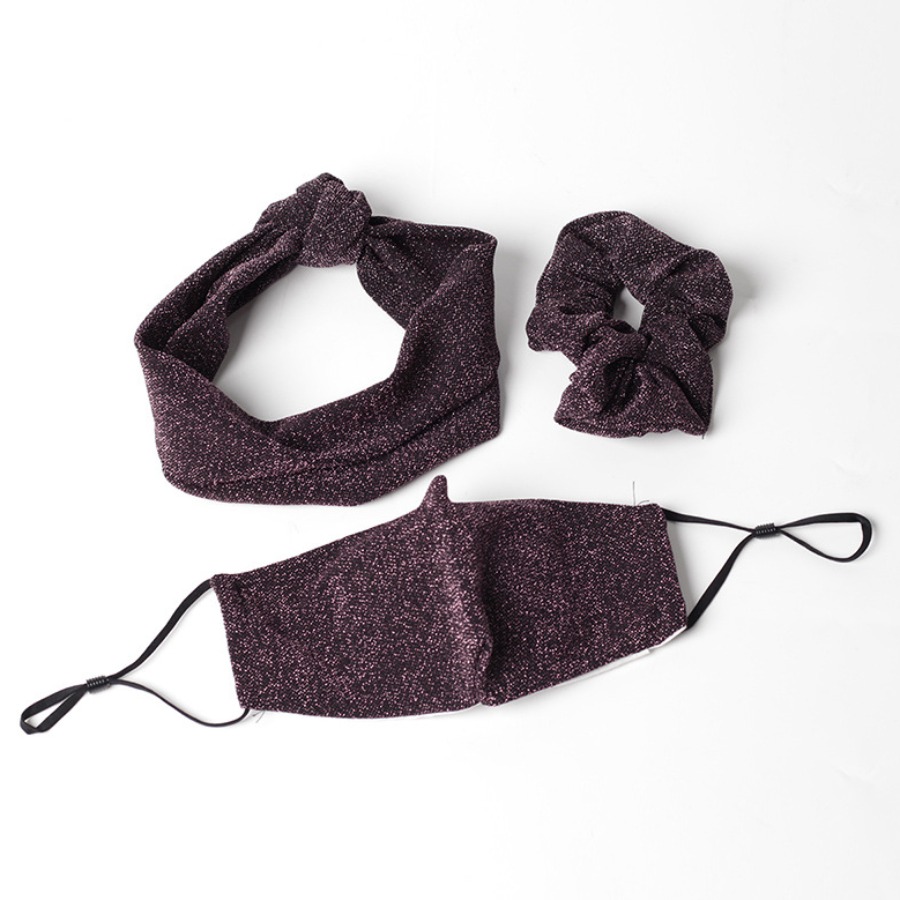 

Lovely Casual Fold Design Violet Deep Face Mask