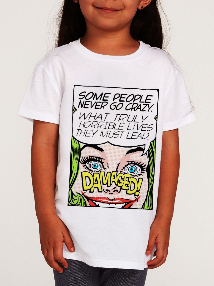 

Lovely Girl Street O Neck Letter Print White T-shirt