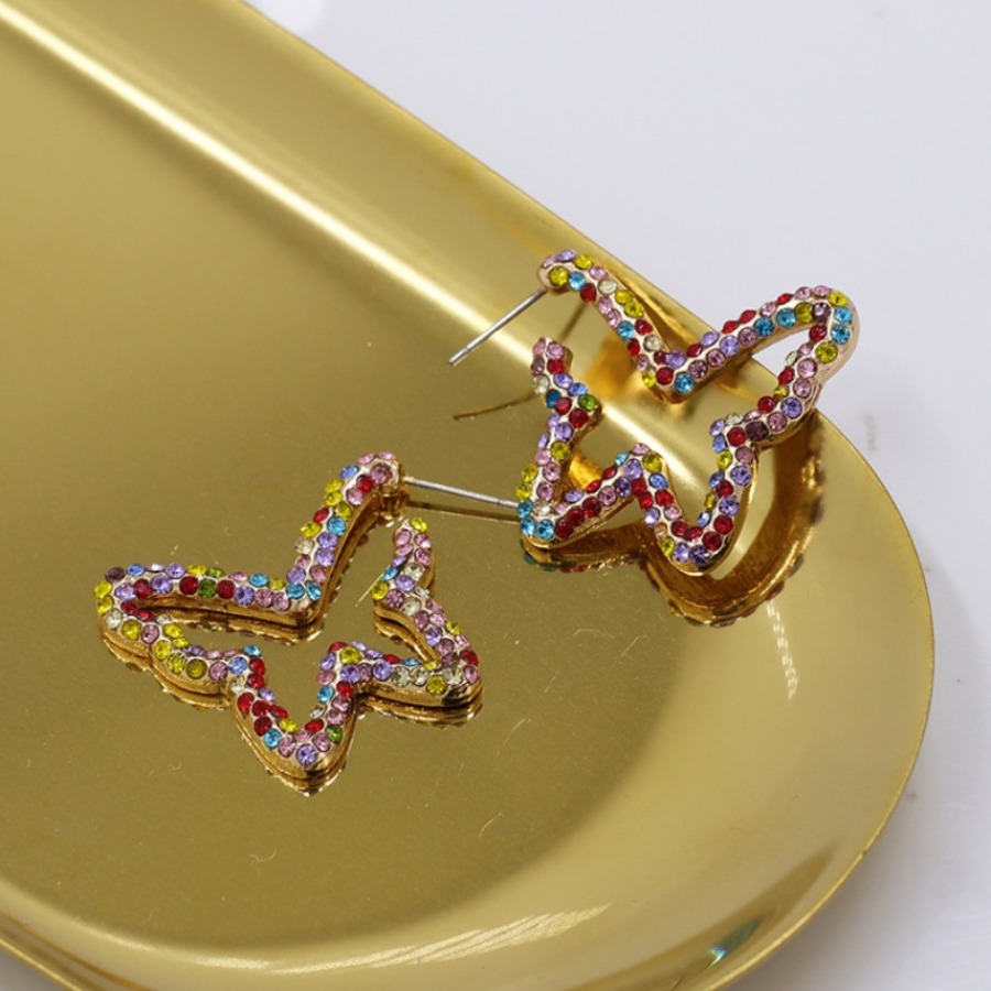 

Lovely Casual Butterfly Gold Earring