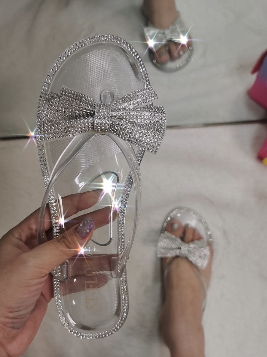 

LW Casual Bow-tie Decoration White Sandals