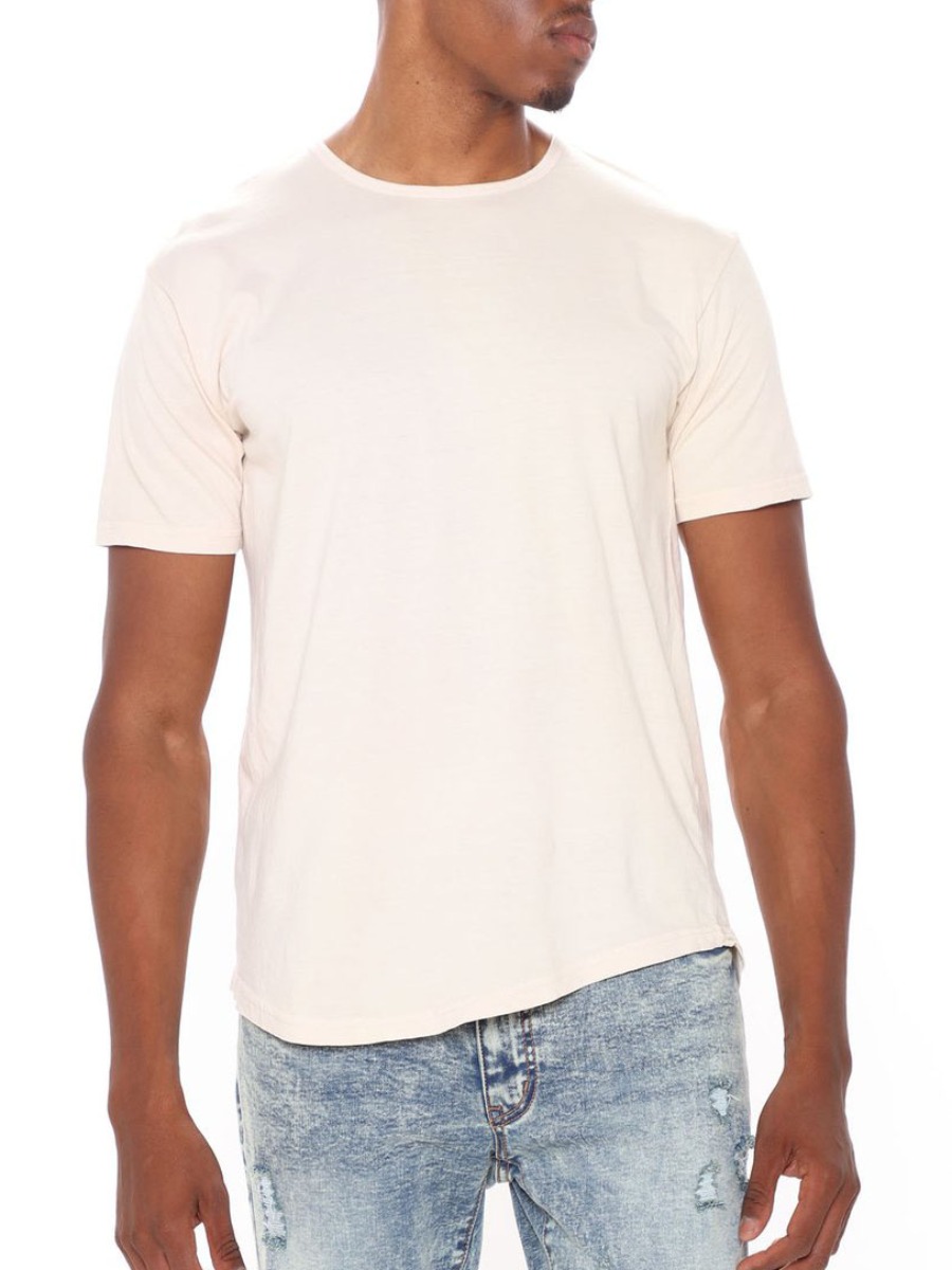 

Lovely Men Casual O Neck Regular Light Pink T-shirt