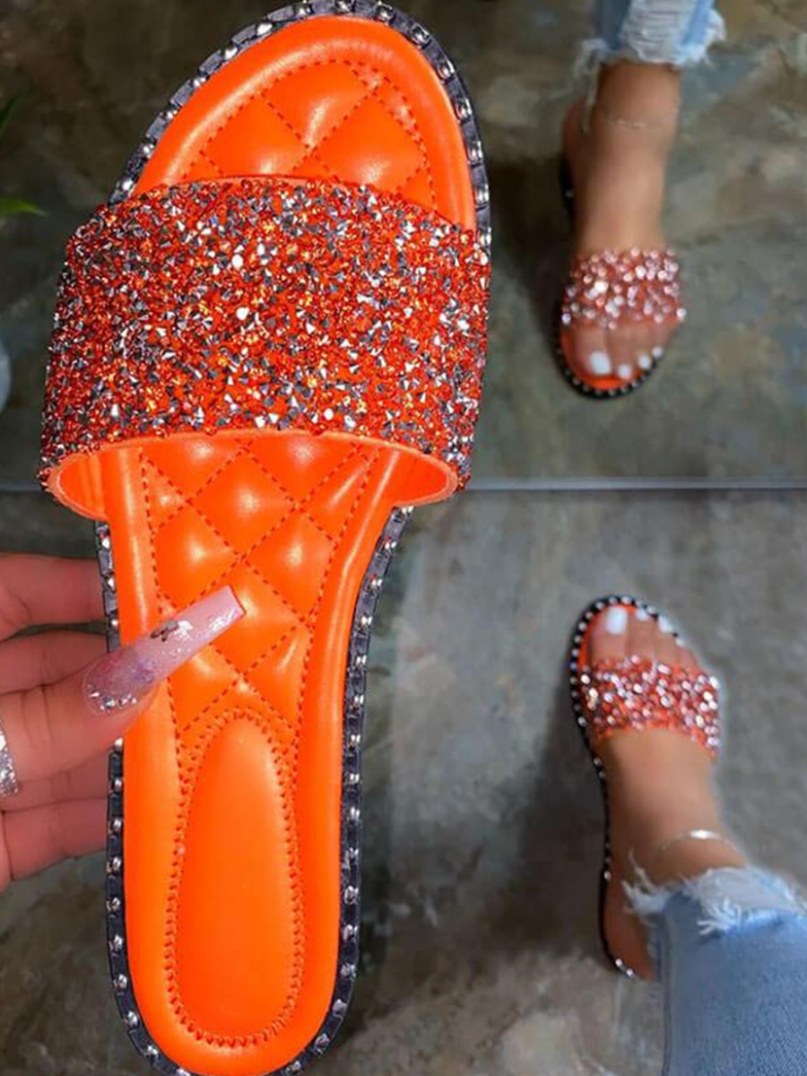 LW Street Sequined Jacinth Slides