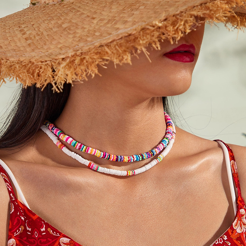 

Lovely Casual Striped Multicolor 2-piece Necklace, Multicolor mstn
