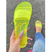 LW Casual See-through Yellow Slides