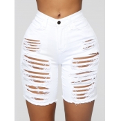 LW Street High-waisted High Stretchy Ripped White 