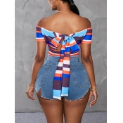 LW Cotton-Feel Off The Shoulder Bandage Hollow-out