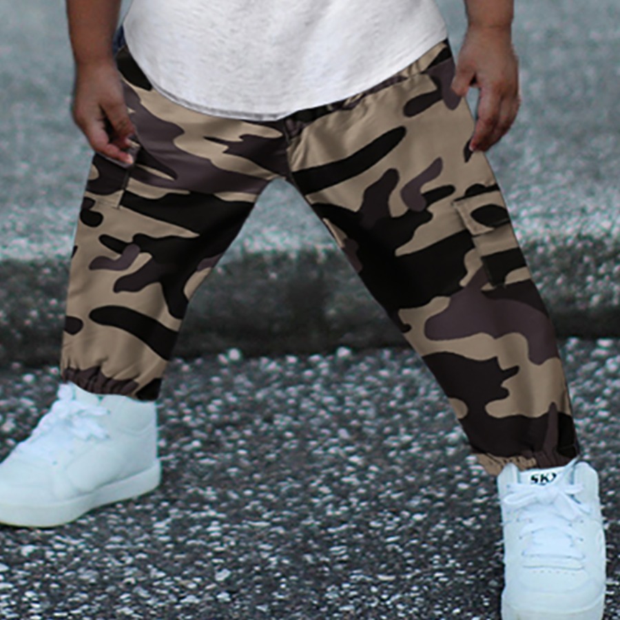 

Lovely Boy Street Camo Print Side Pocket Pants