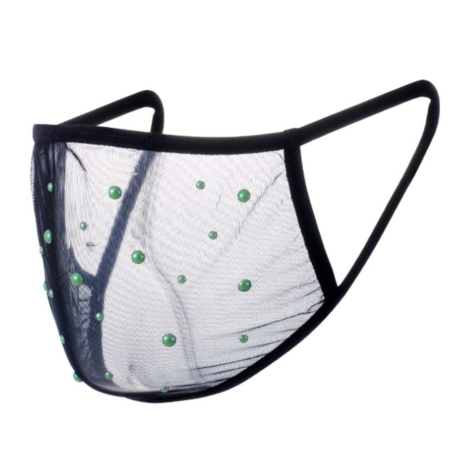 

Lovely Casual See-through Green Face Mask