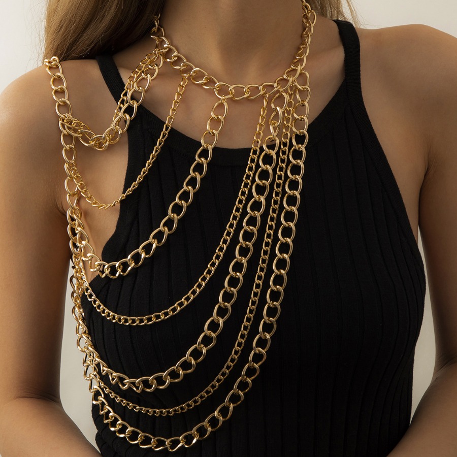 

LW Casual Hollow-out Rose Gold Body Chain