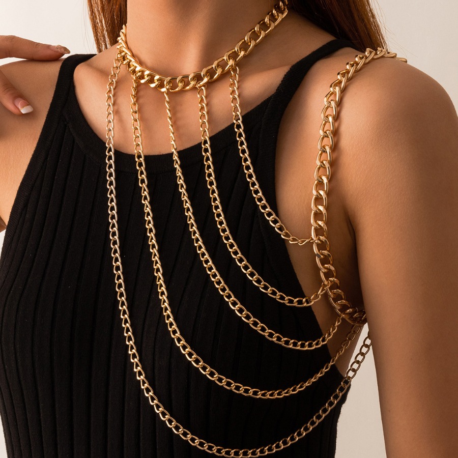

LW Casual Hollow-out Gold Body Chain