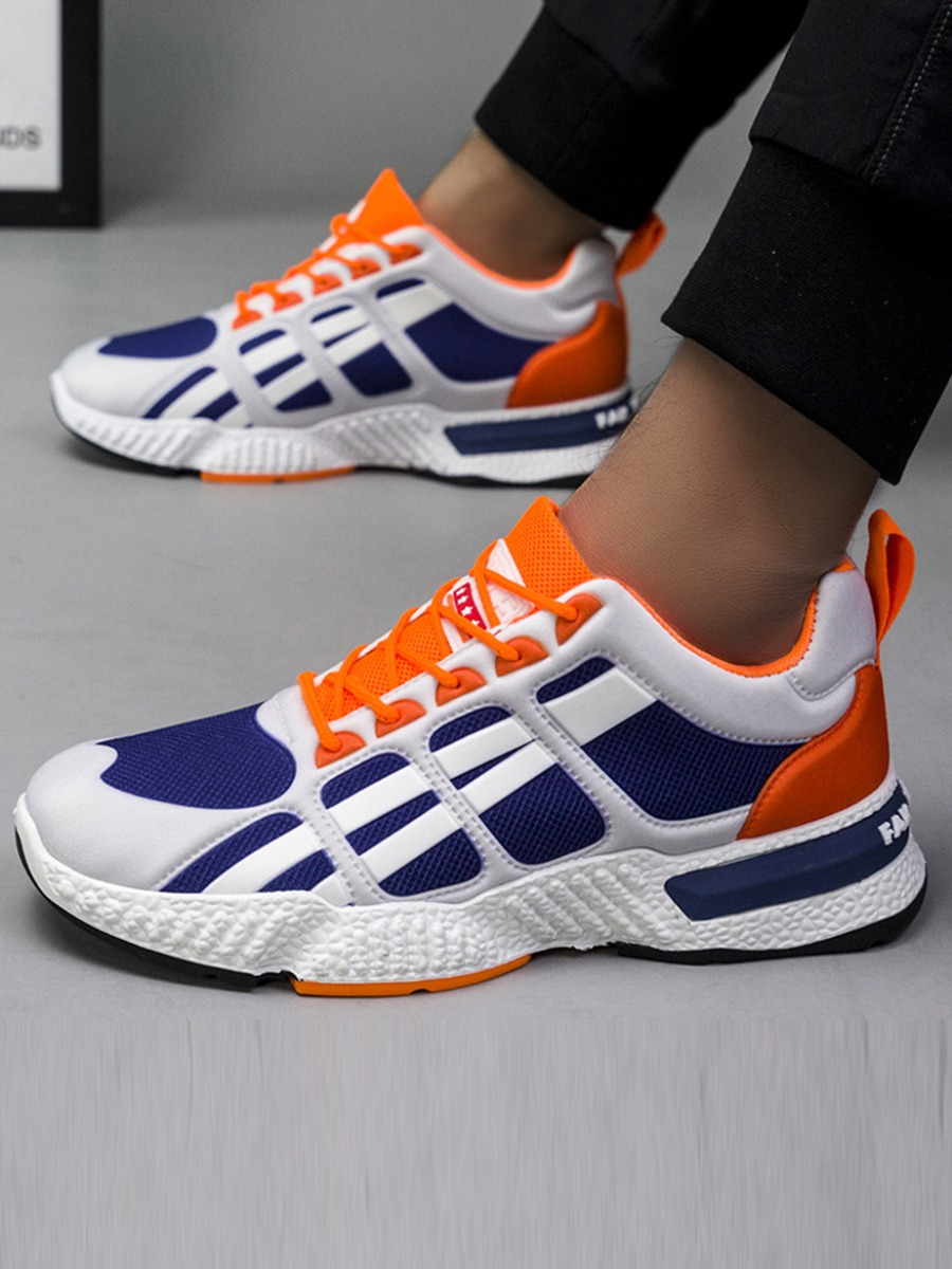 

Lovely Sporty Patchwork Orange Sneakers