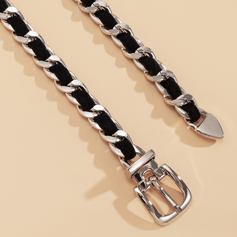 

LW Street Chain Decoration Silver Belt