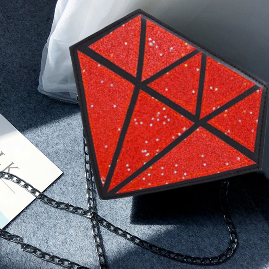 

Lovely Street Geometric Print Red Crossbody Bags