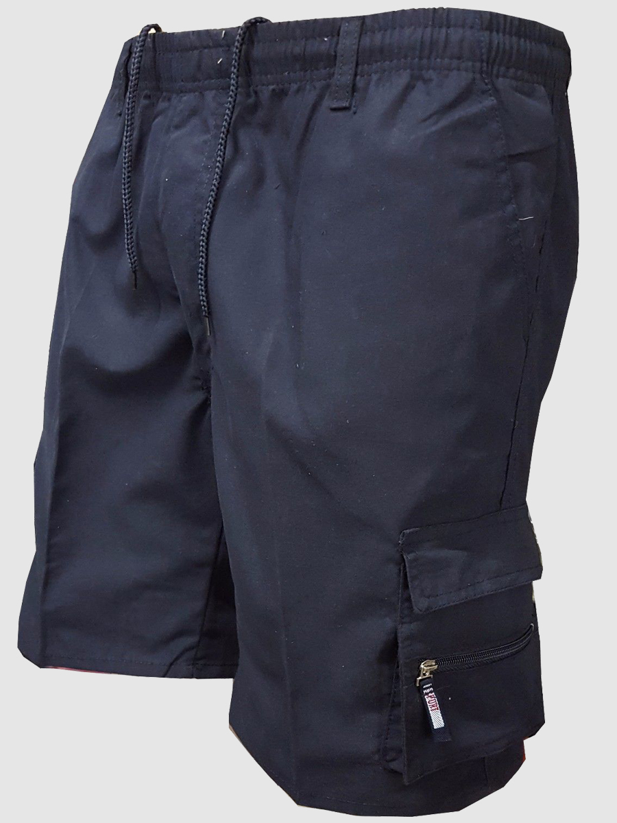 

Lovely Men Drawstring Side Pocket Navy Blue Shorts