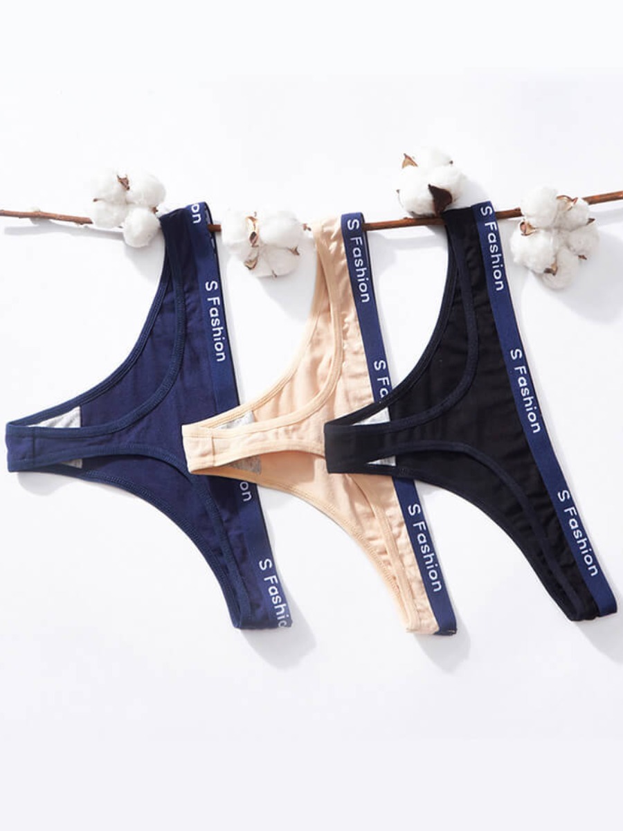 

LW SXY 3 Letter Print Multicolor Panties (Random Colors), Multi