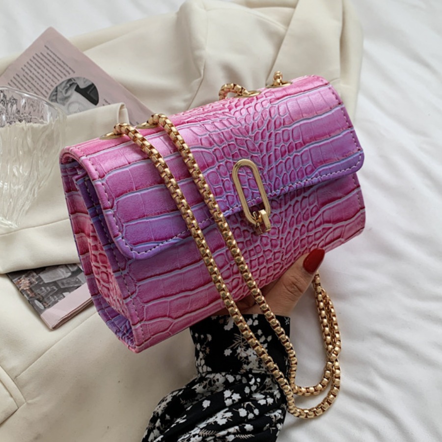 

LW Casual Gradient Chain Strap Purple Crossbody Bag