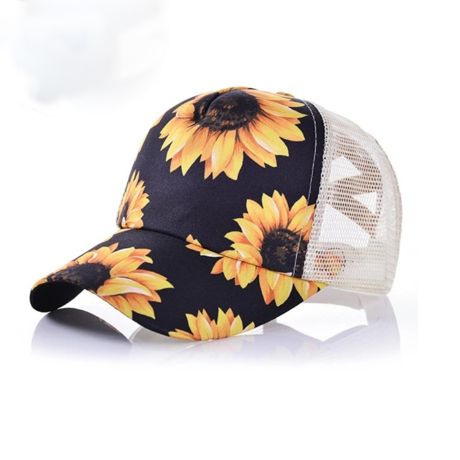 

LW Street Floral Print Black Hat