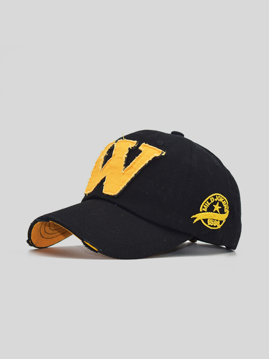 

Lovely Casual Letter Decoration Black Hat