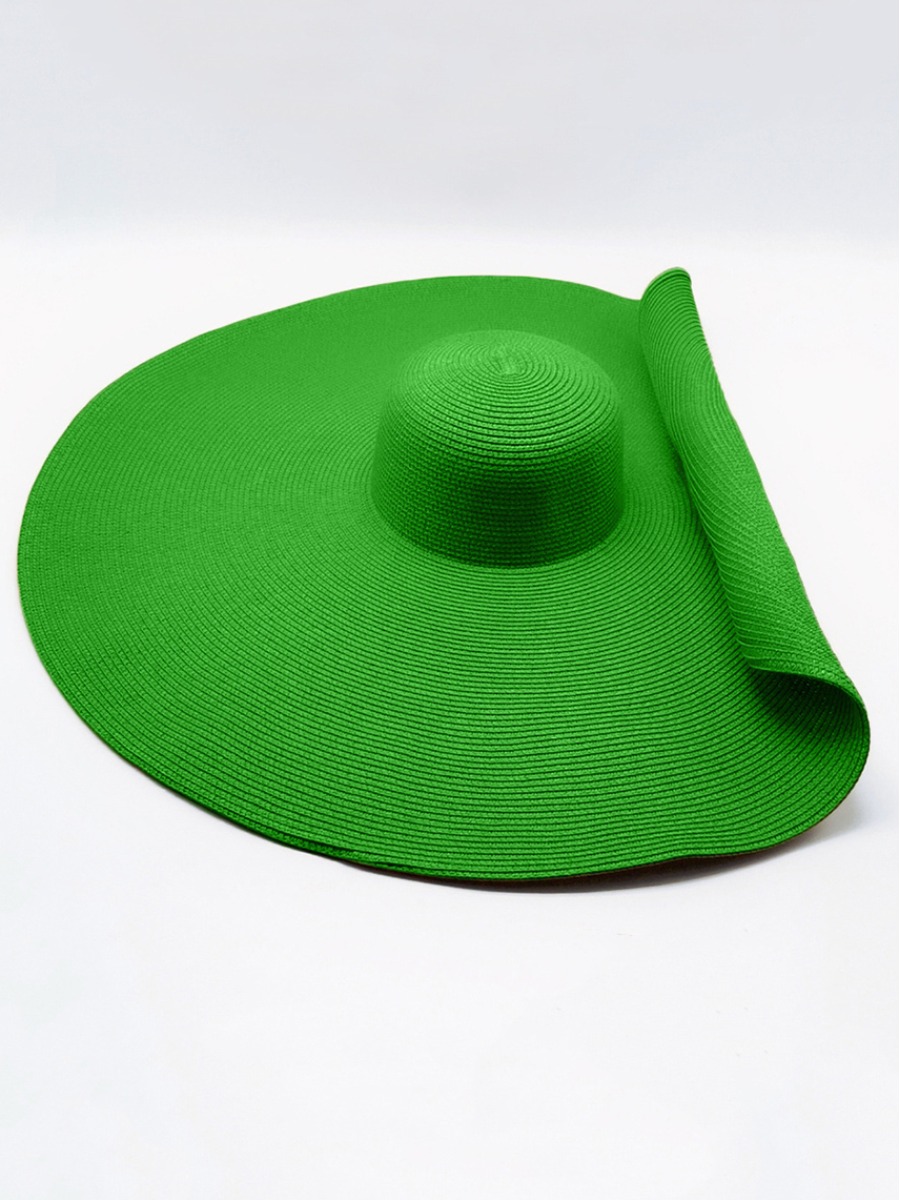LW Boho Straw Green Hat