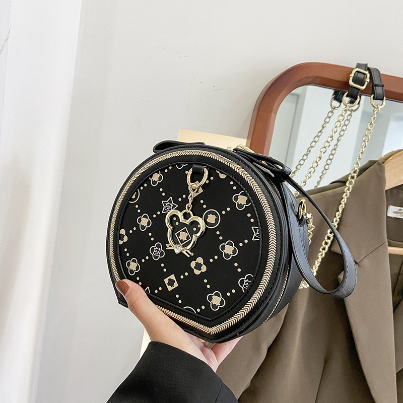 

Lovely Street Chain Strap Black Crossbody Bags