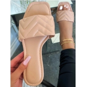 LW Casual Quilted Slide Apricot Slippers