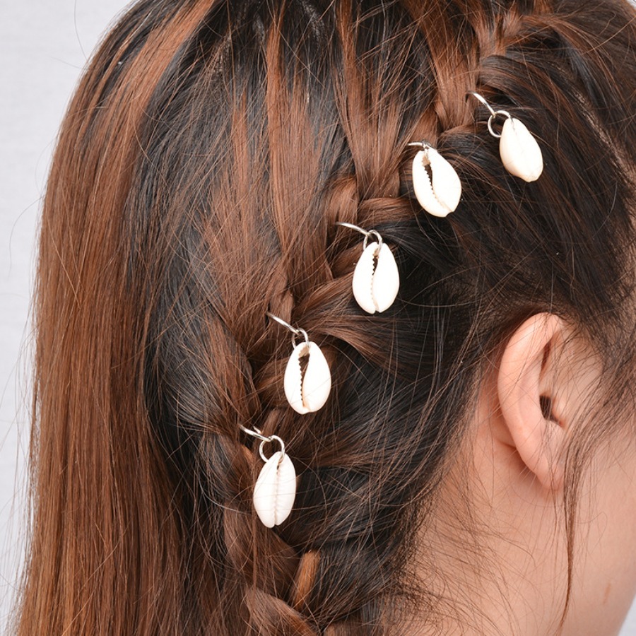 

Lovely Casual Shell Decoration White Hairpin