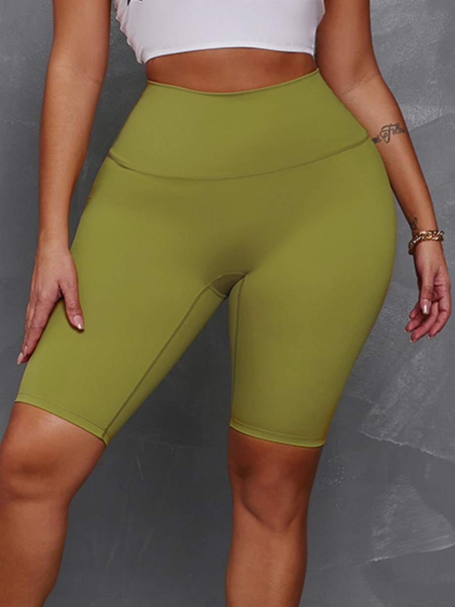 

Lovely TikTok Leggings Sporty High-waisted Skinny Green Yoga Shorts
