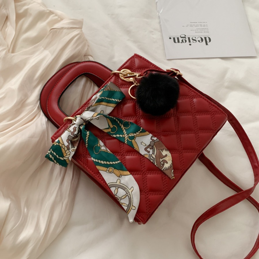 

Lovely Street Metal Accessories Decoration Red Crossbody Bag