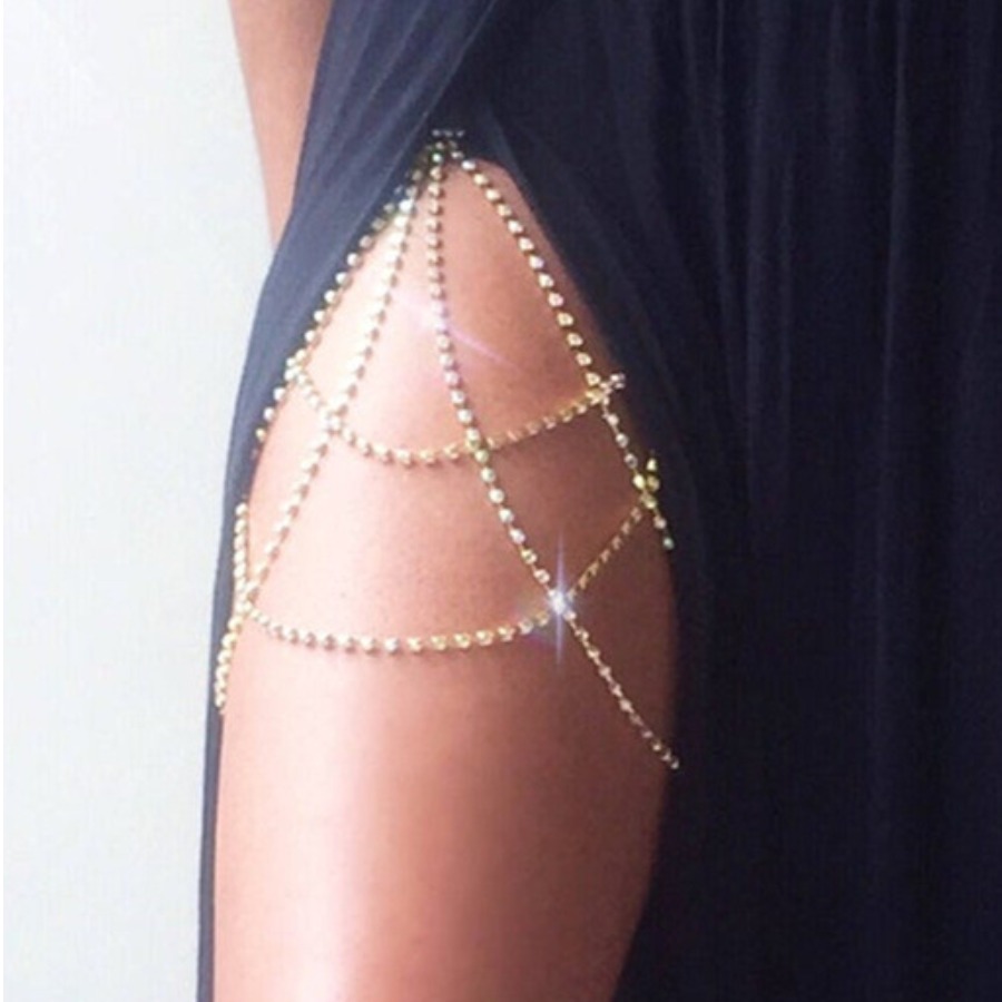 

LW SXY Crystal Gold Body Chain