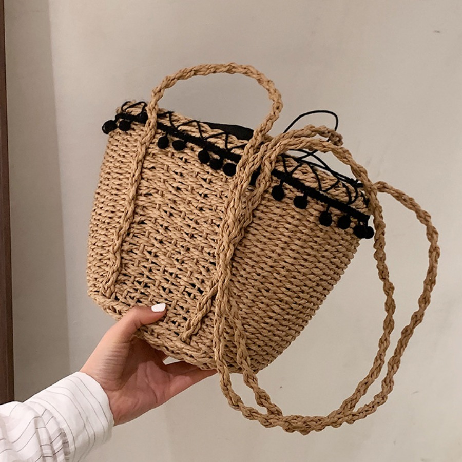 

Lovely Casual Woven Khaki Crossbody Bag