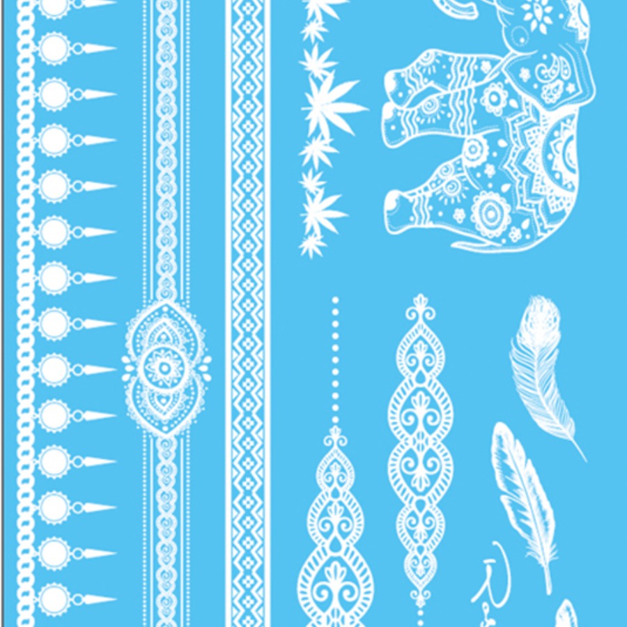 

LW Boho Animal Geometric Milk White Body Tattoo
