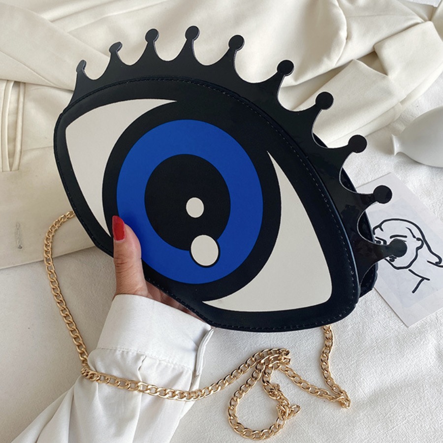 

LW Casual Eye Print Black Crossbody Bag