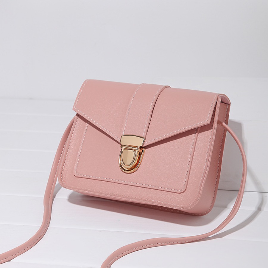 

LW Casual Lock Pink Crossbody Bag