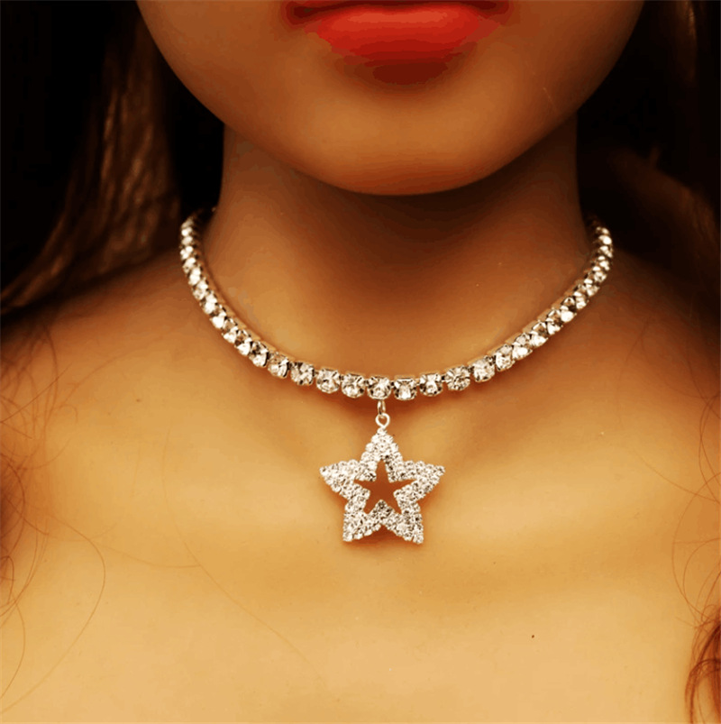 

Lovely Casual Star Decoration Silver Necklace