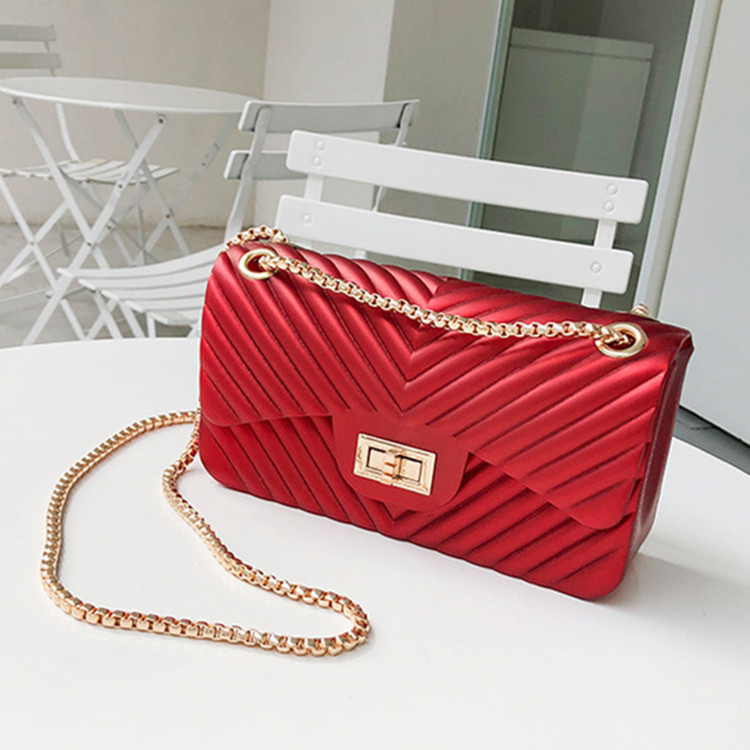 

LW Casual Chain Strap Red Shoulder Bag