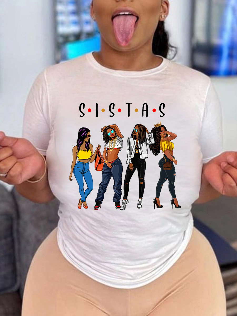 LW Figure Letter Print T-shirt