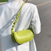 LW Casual Fold Design Green Shoulder Bag