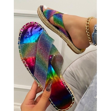 

LW Casual Tie-dye Multicolor Slippers, Multi